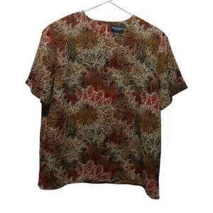 Notations Clothing Co. Women's Lightweight Short Sleeve Blouse Size Large